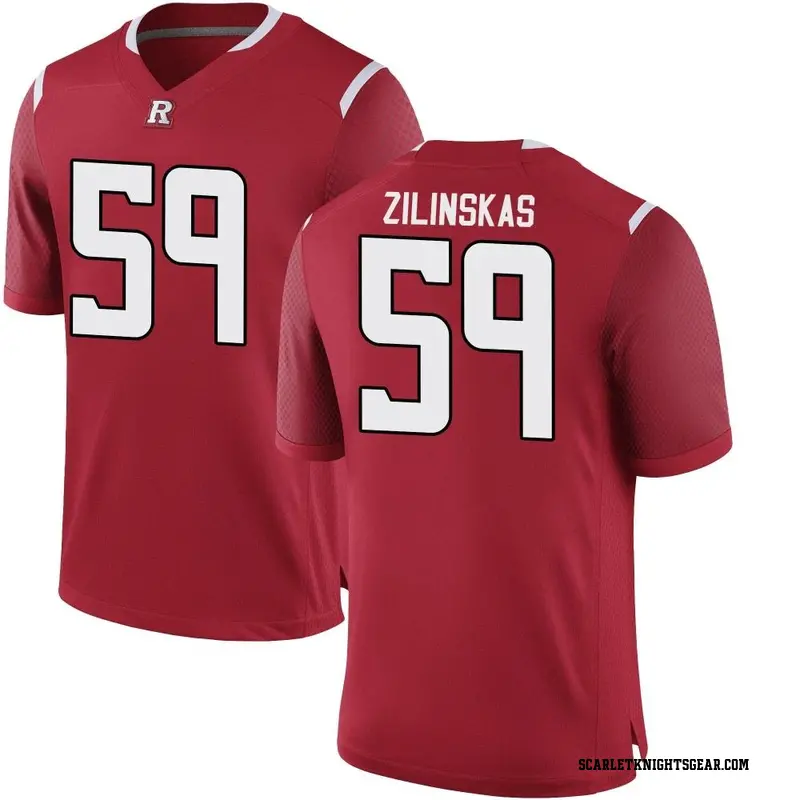 Replica Men's Gus Zilinskas Rutgers Scarlet Knights Scarlet Football College Jersey