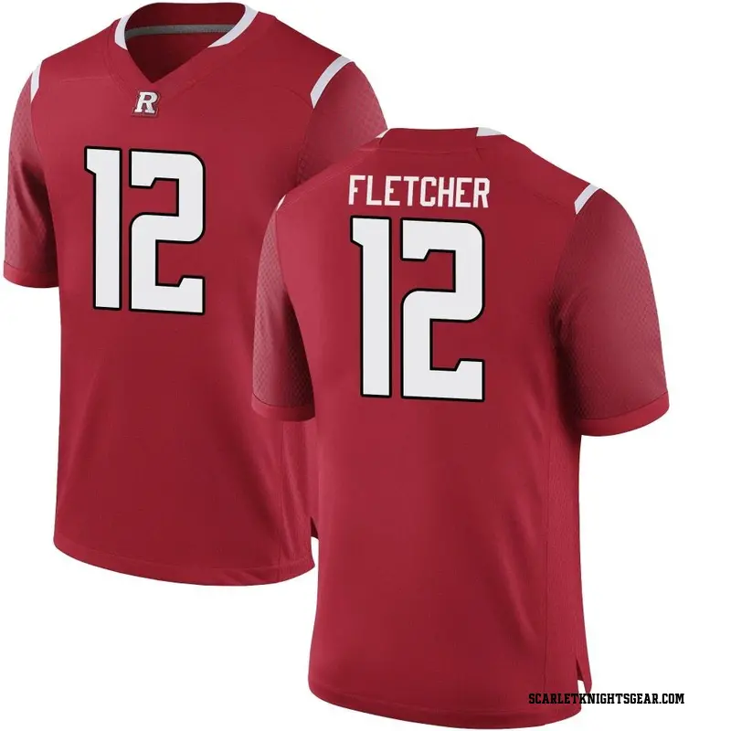 Replica Men's Kenny Fletcher Rutgers Scarlet Knights Scarlet Football College Jersey
