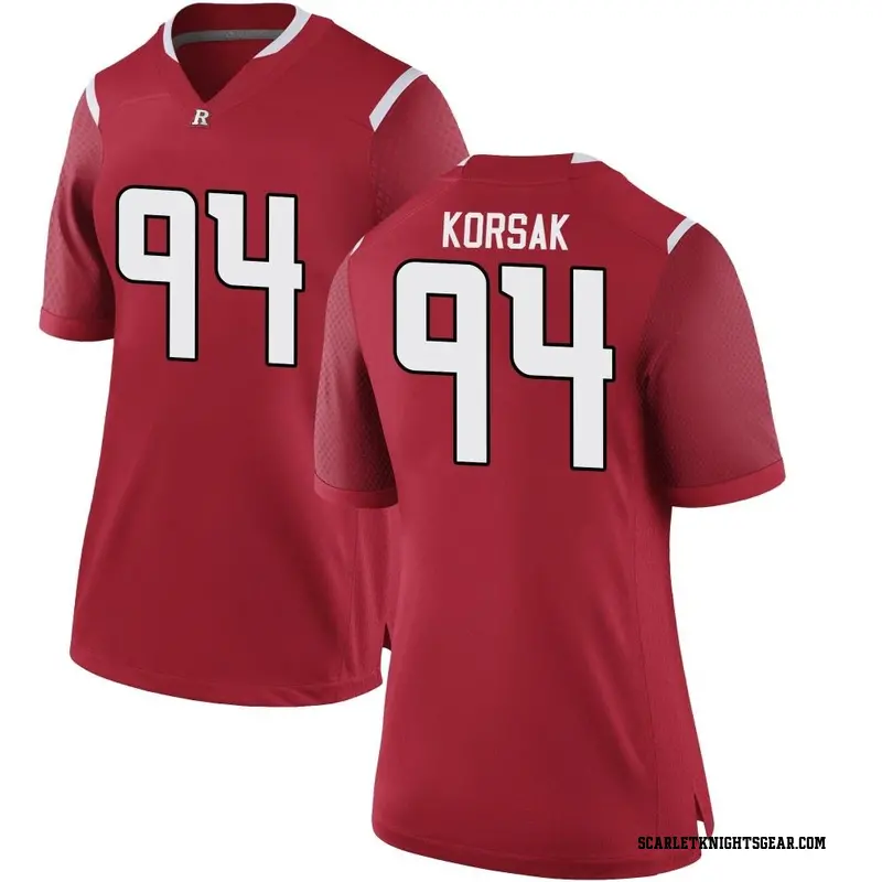 Replica Women's Adam Korsak Rutgers Scarlet Knights Scarlet Football College Jersey